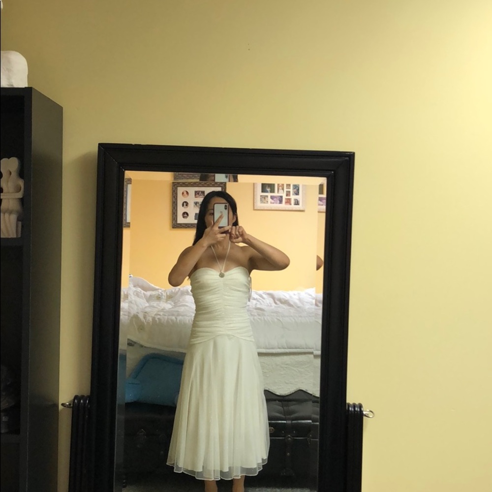 White evening dress